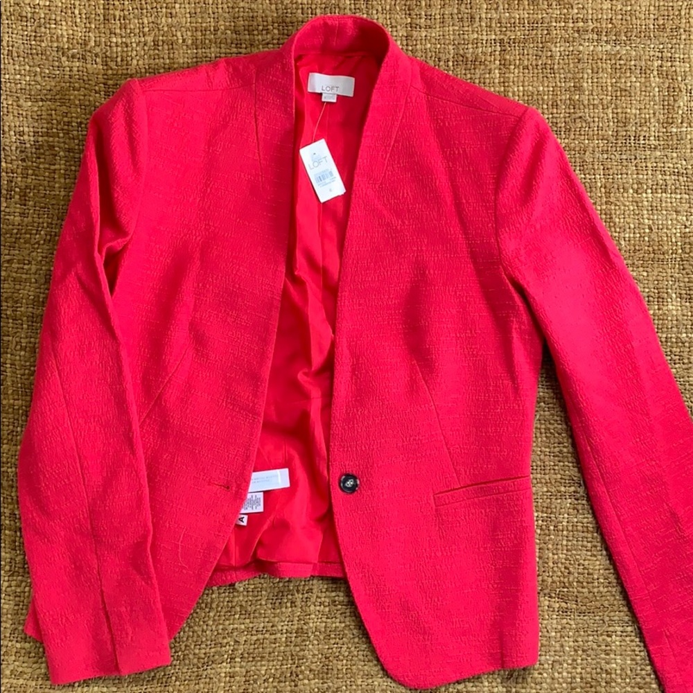 Ann Taylor Loft Red Blazer